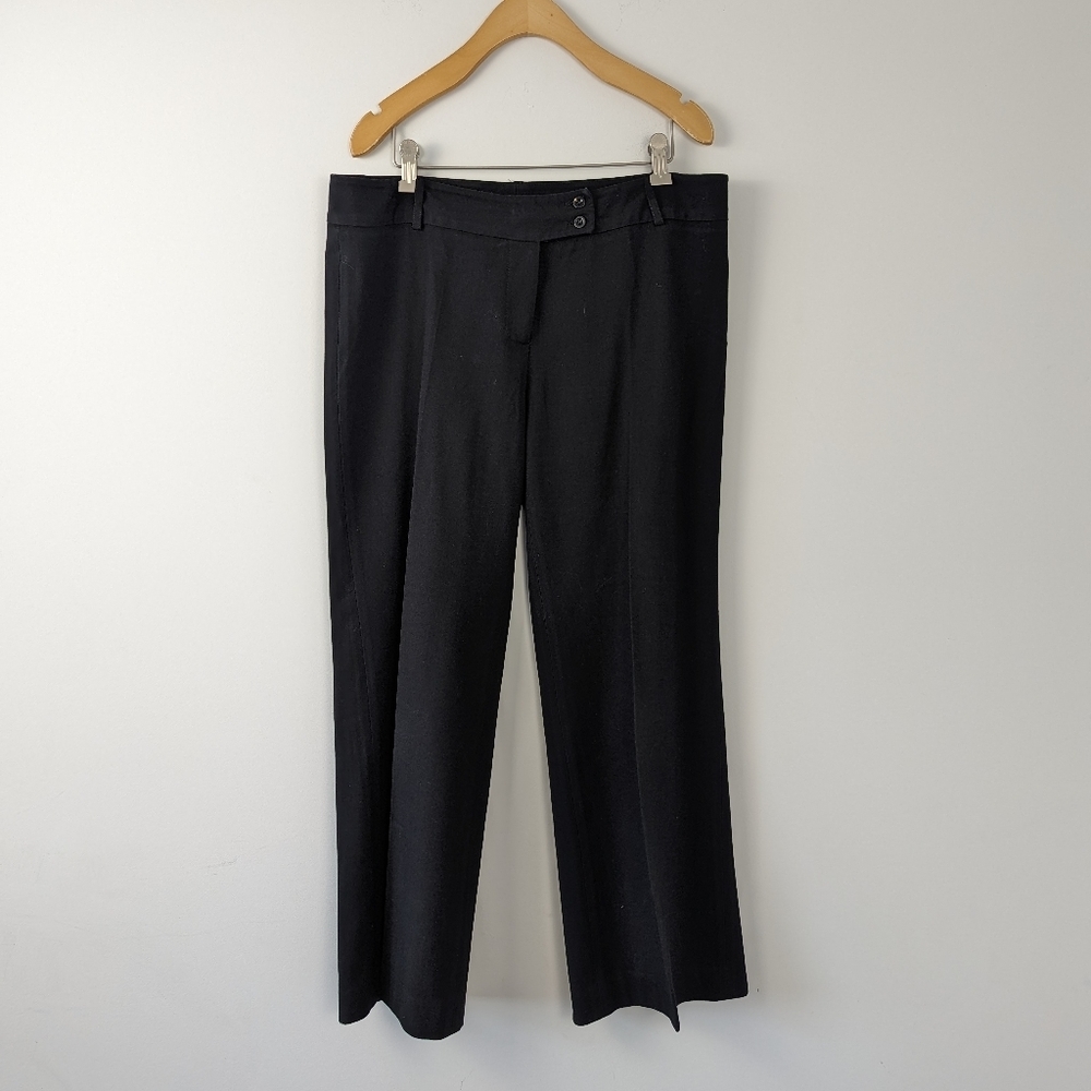 Women's Pickpocket Black Wide-Leg Dress Pants Size Eu 40/Us 8